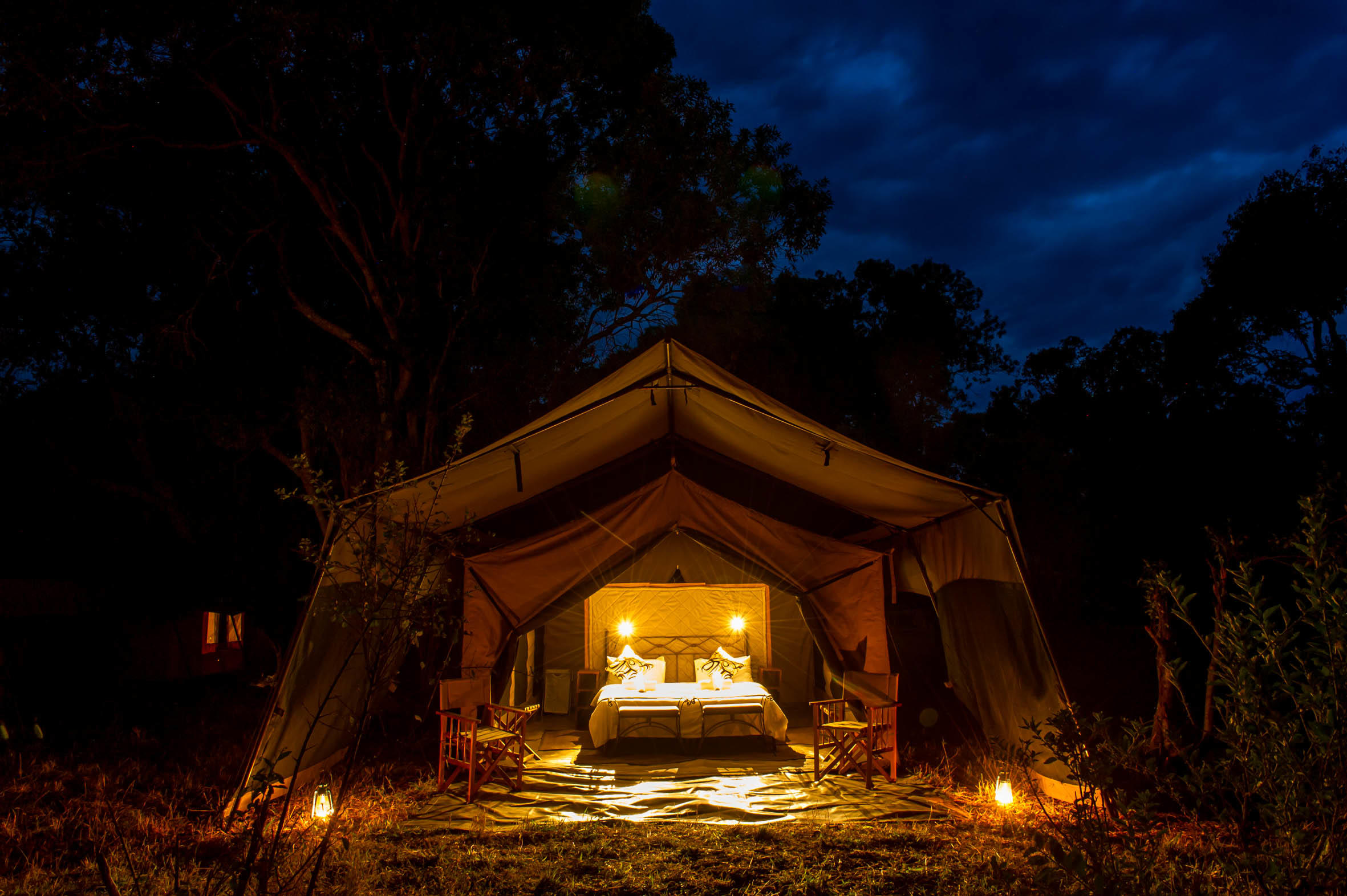 Endaidura Camp Tent at Night