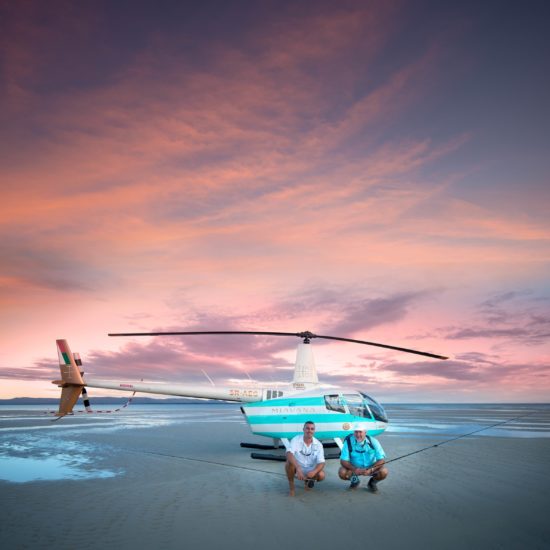 Helicopter on beach