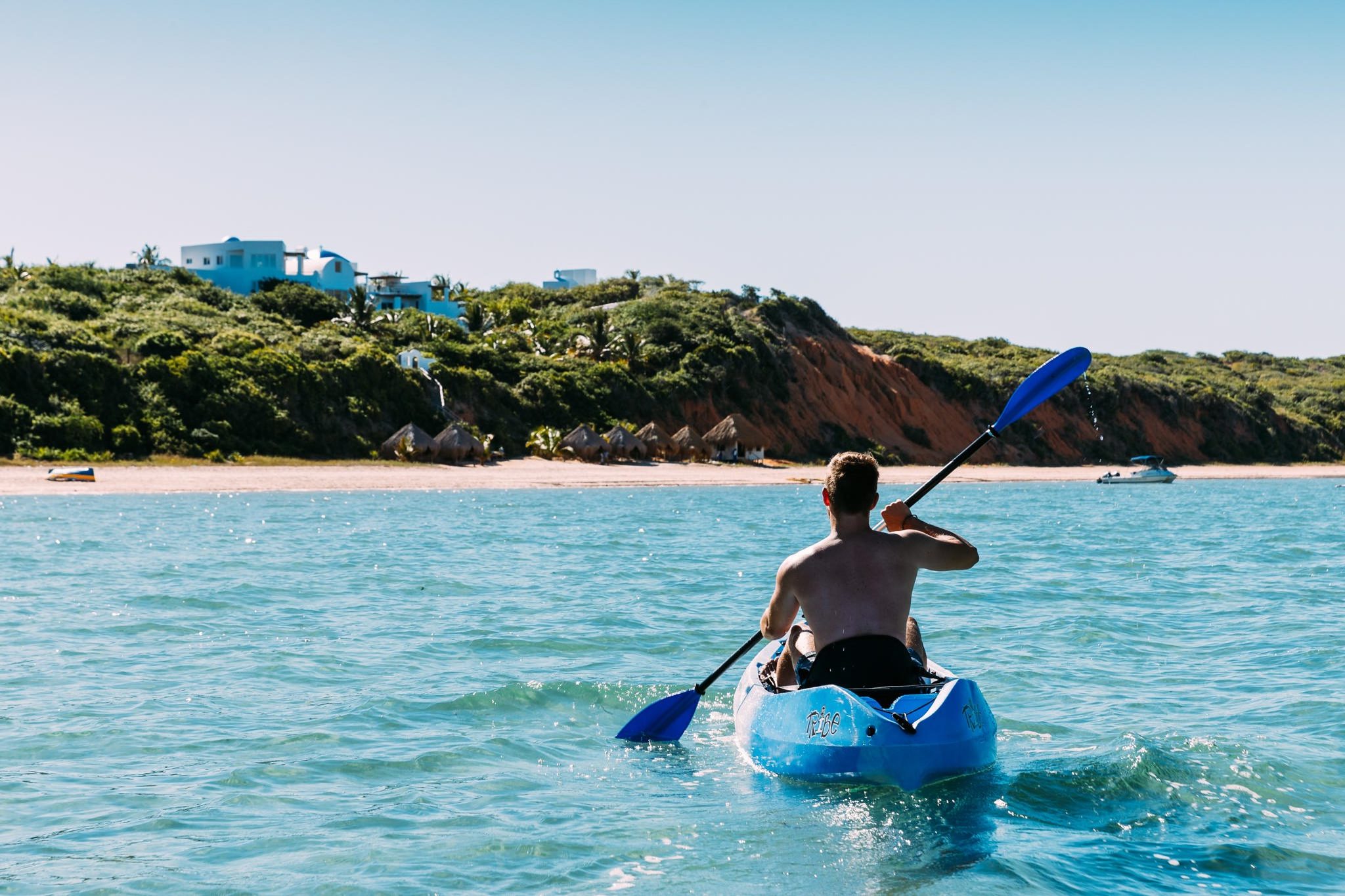 kayaking at Santorini